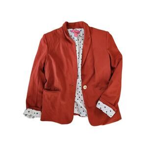 Catherine MaLandrino size 6 women's burnt orange lined blazer